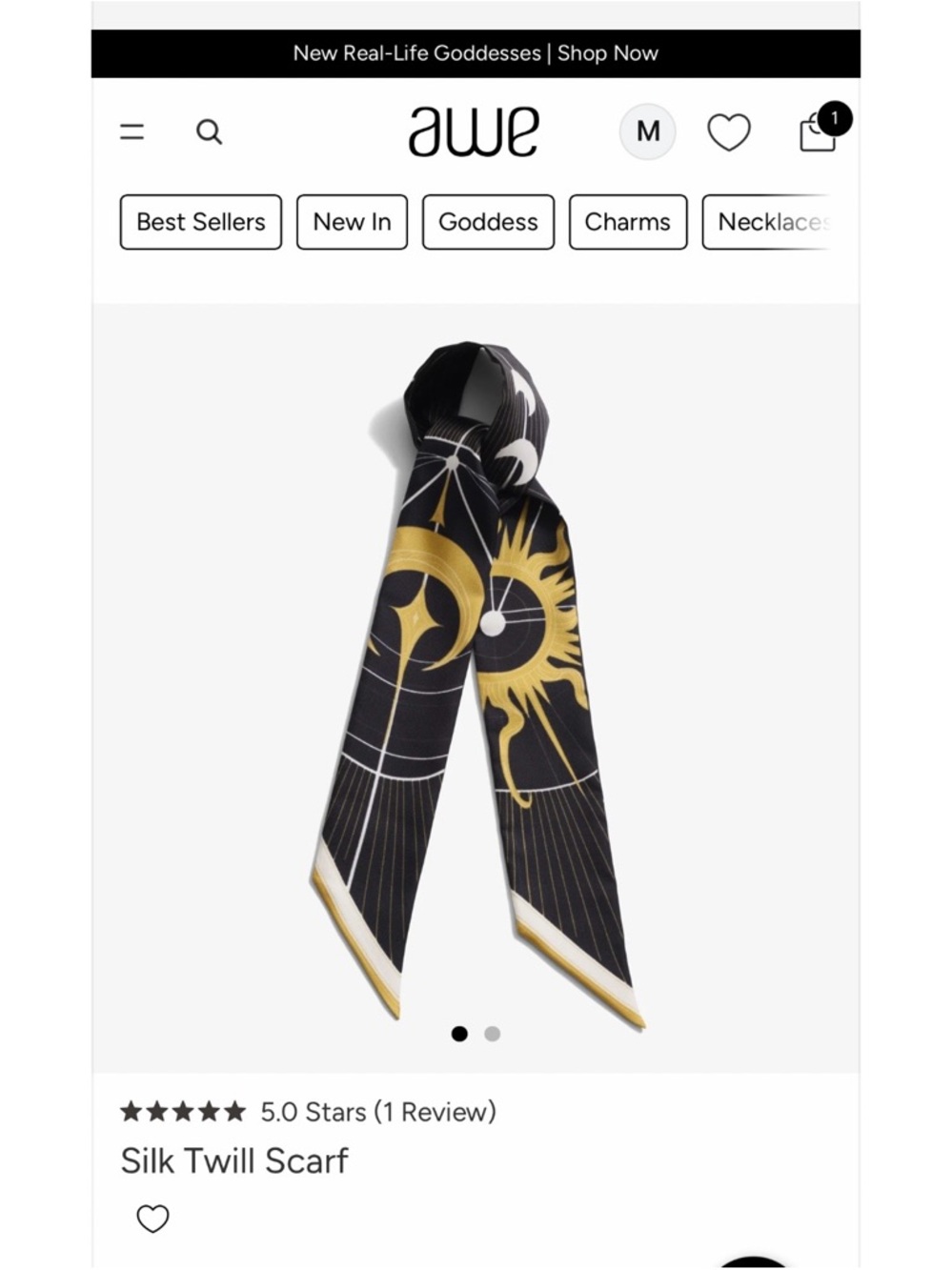 Awe Inspired Black Silk Crescent Moon Thin Boho Headband Neck Scarf Bag Wrap - Picture 9 of 9